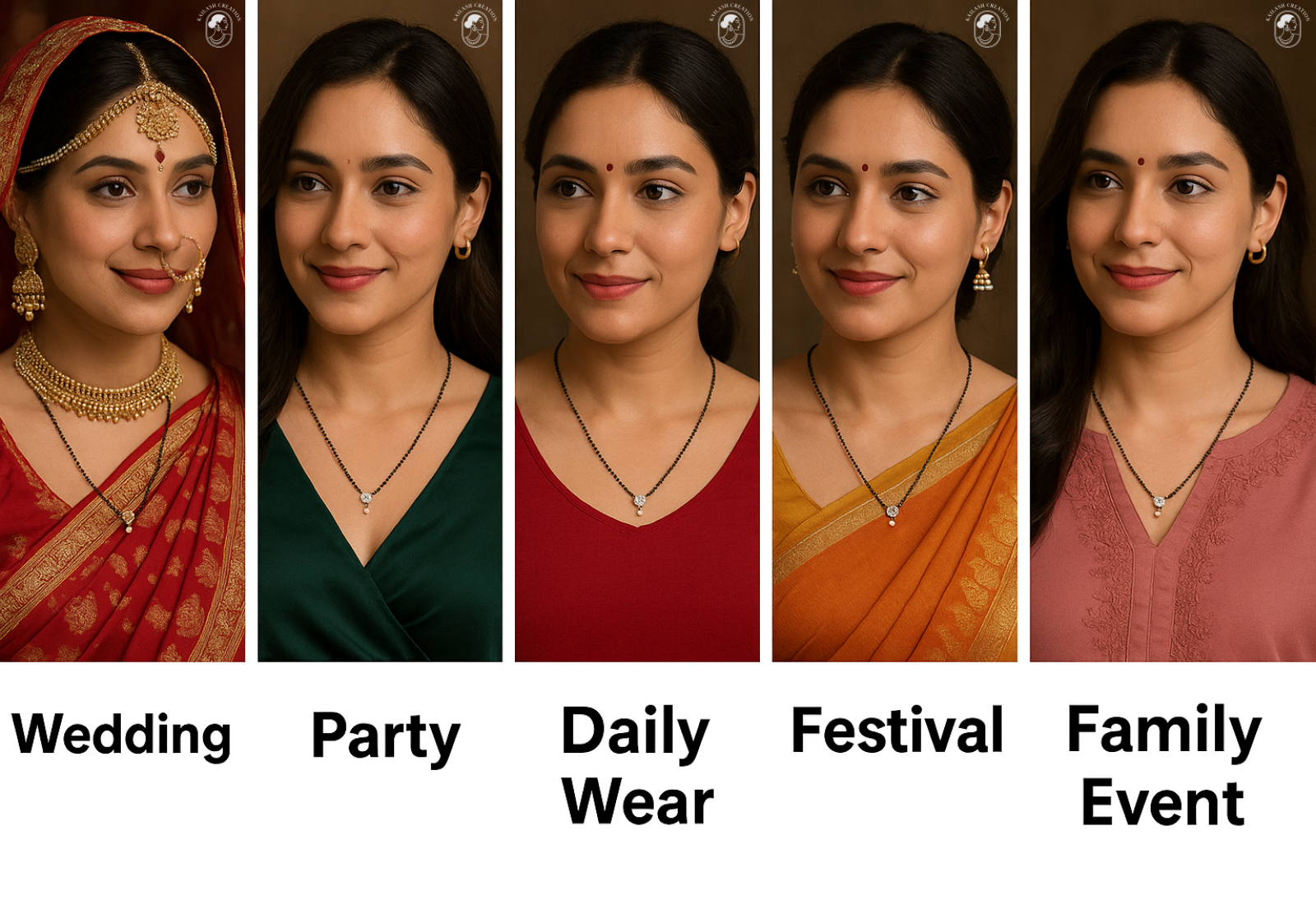 Kailash Creation American Diamond AD Mangalsutra for women