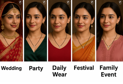 Kailash Creation American Diamond AD Mangalsutra for women